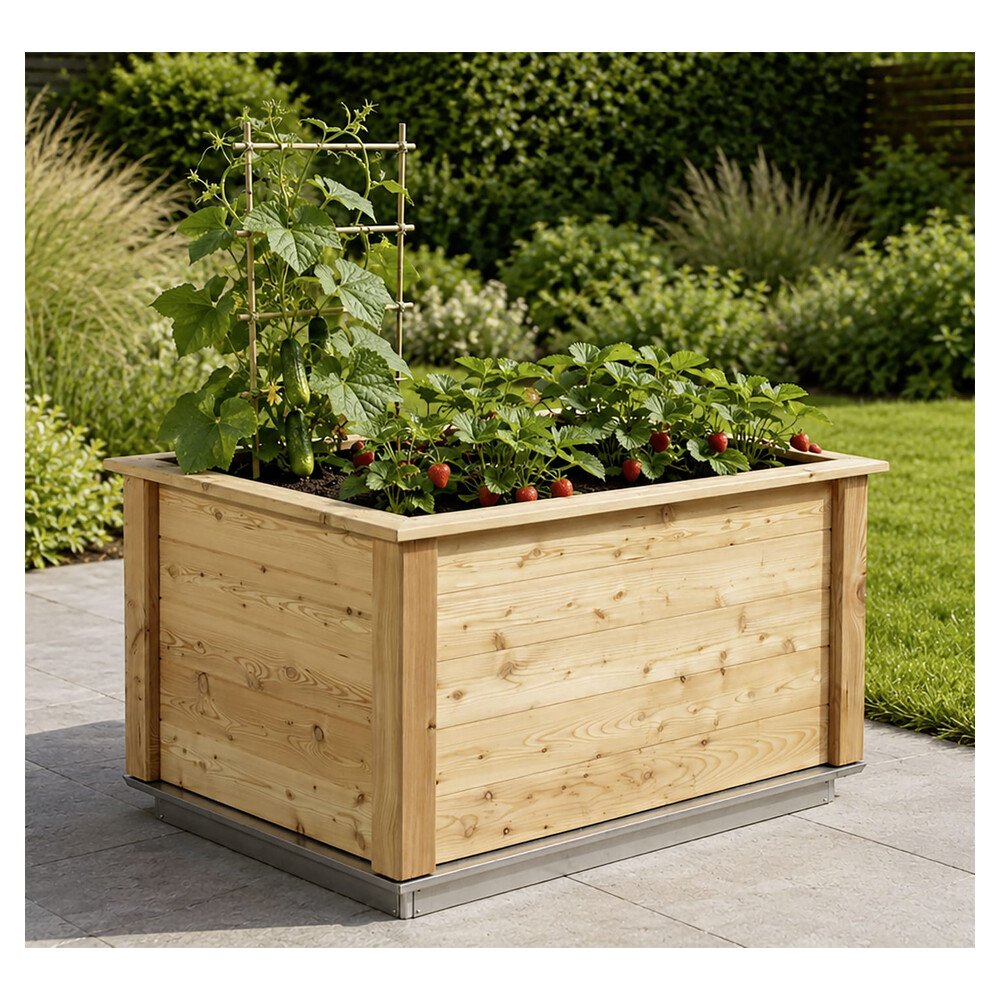 KGT Holz-Hochbeet Woody 0,99 x 1,31 x 0,79 m Typ 130 natur Füllmenge 800 l