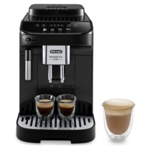 De'Longhi Kaffeevollautomat Magnifica Evo ECAM290.21.B - 4 Rezepte, mit Milchschaumdüse, schwarz, Intuitives Bedienfeld, manuelle Dampflanze,