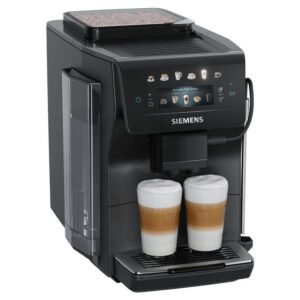 SIEMENS Kaffeevollautomat EQ600 TP601E09, 6 Getränke, XL-Getränke, bis zu 480ml, Kannenfunktion, Doppeltassenfunktion,Keramikmahlwerk, entnehmbare