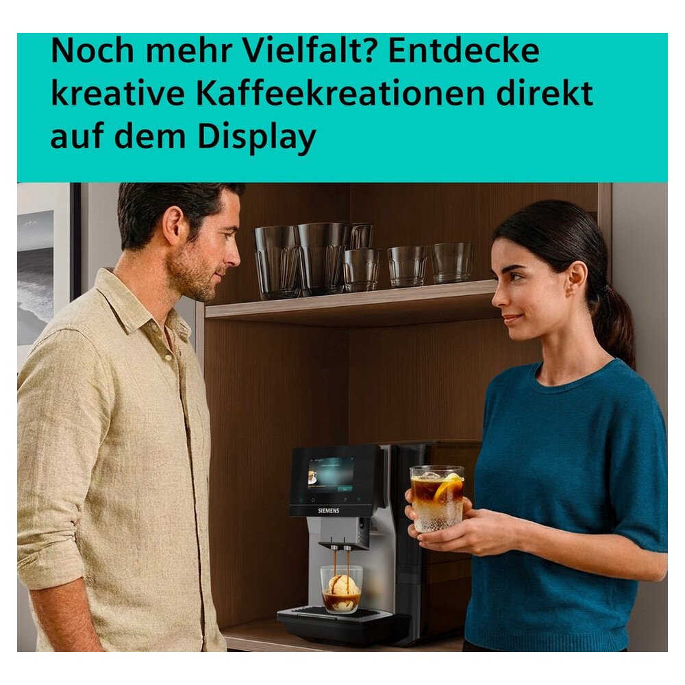 SIEMENS Kaffeevollautomat EQ700 TP725ET7, inkl. Thermo-Kaffeebecher, XL-Getränke, 20 Favoriten, farbiges Full-Touch-Display, Doppeltassenfunktion, – Bild 3